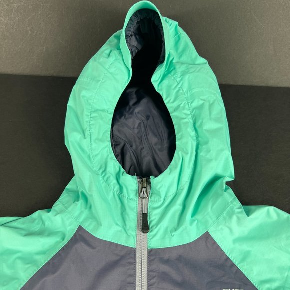 The North Face Jacket Women Medium HyVent Grey Green Full Zip Hooded Windbreaker - Picture 7 of 16